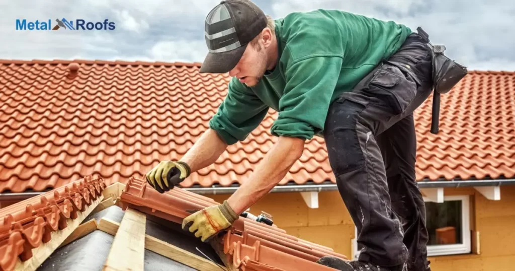 Overlapping Course Of Roofing