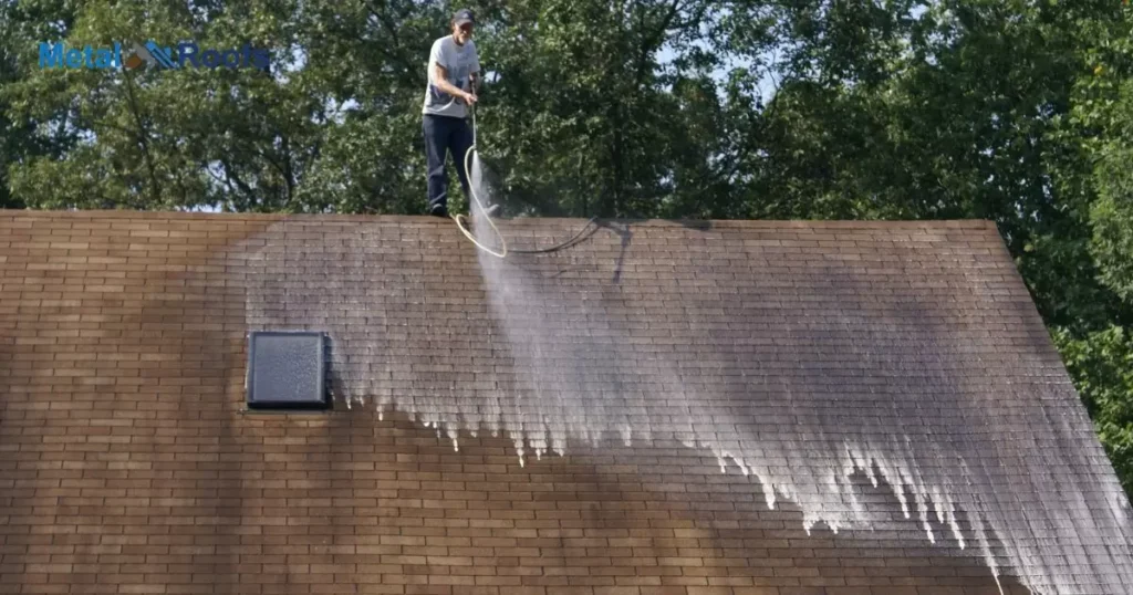 Clean A Metal Roof Without Scrubbing