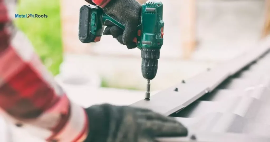 Tightening Gutter Spikes With A Screwdriver