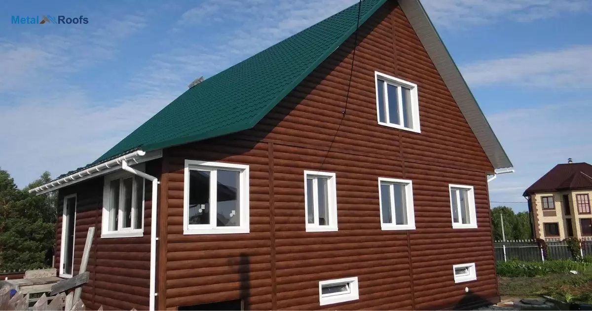 Brown House With Green Roof