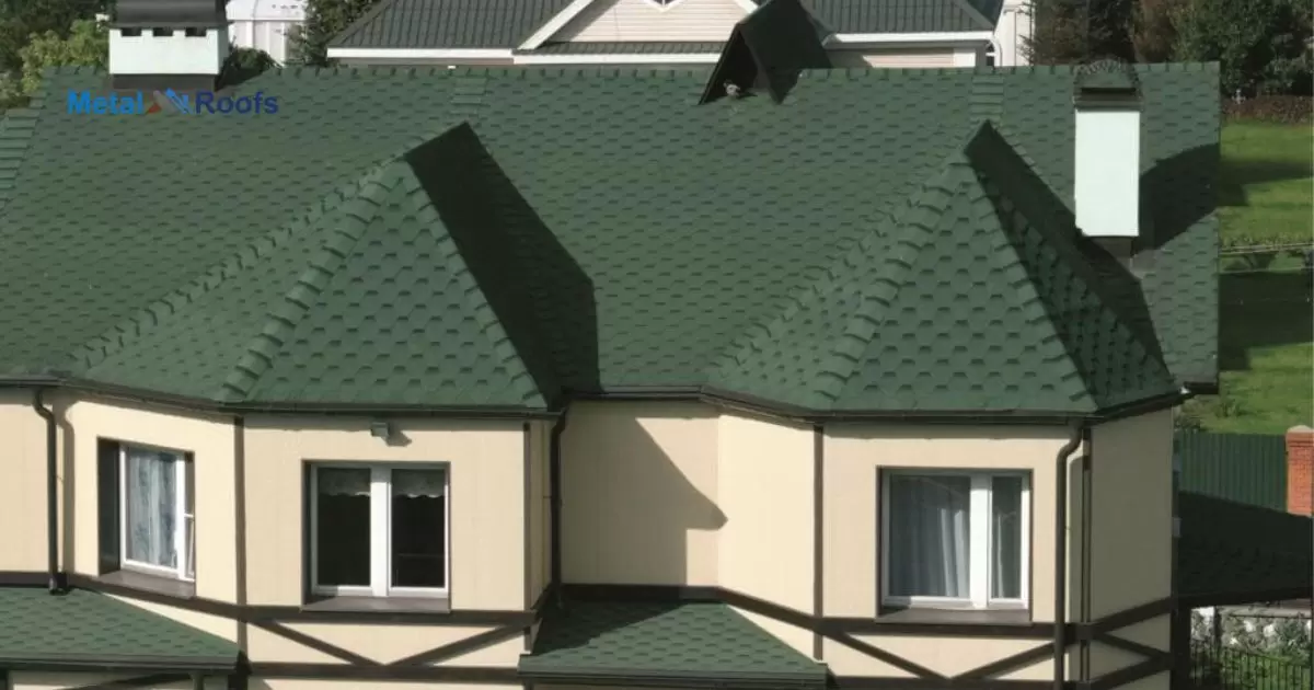 Gray House With Green Roof