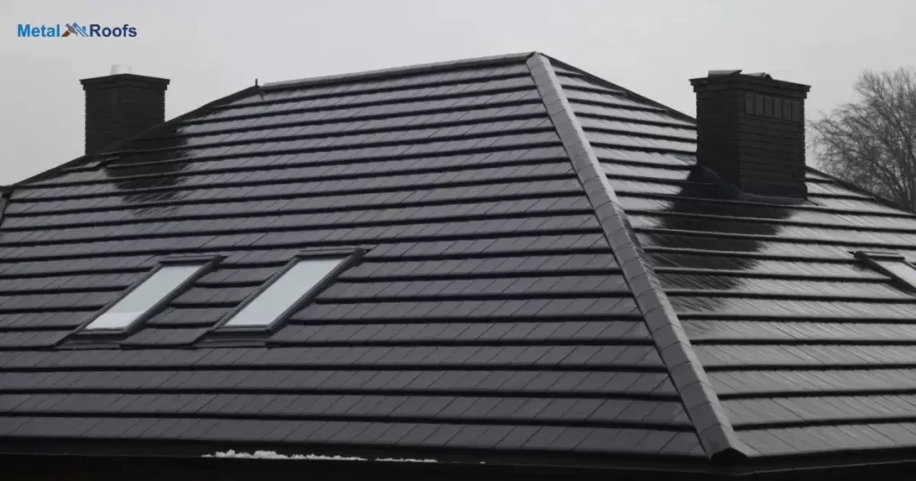 Shiny Black Metal Roof